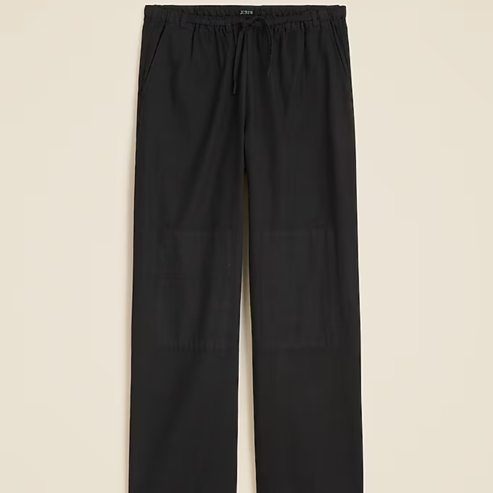 J. Crew relaxed utility pant in cotton blend Black Tall Small - Picture 3 of 6